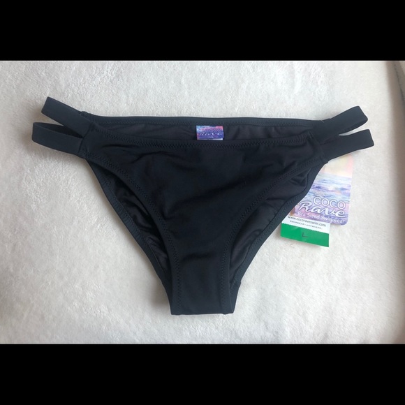 NWT- Black Bikini Bottom - Picture 2 of 3